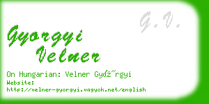 gyorgyi velner business card